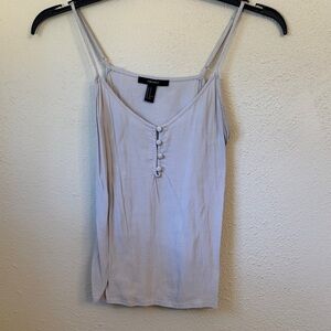 Forever 21 Cream Button-Front Camisole